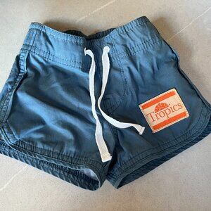 Seaesta Surf x Leah Bradley collab boardshorts / Navy + "Tropics" patch